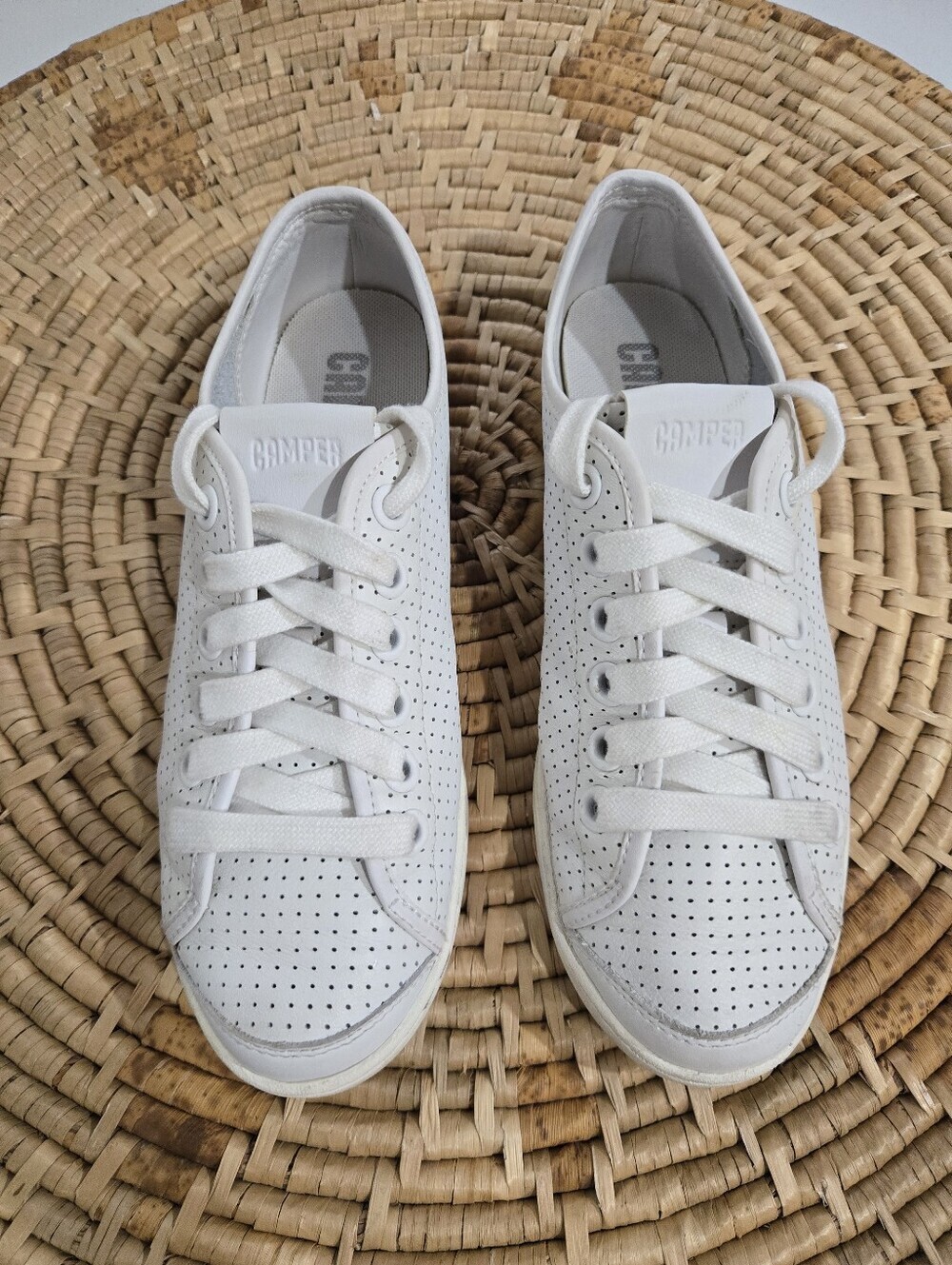 Camper Uno White Leather Sneakers